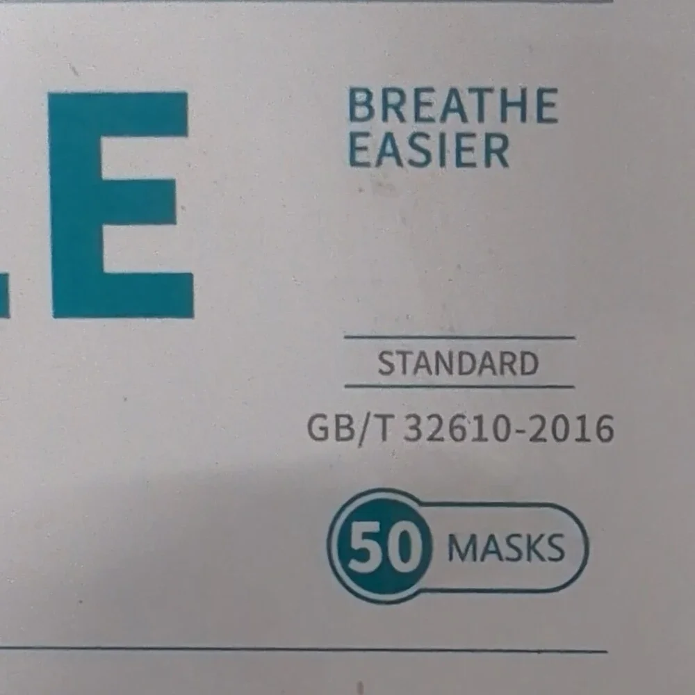 Everwin Precision Disposable Face Mask Triple-Layer Defense 50, GB/T 32610-2016